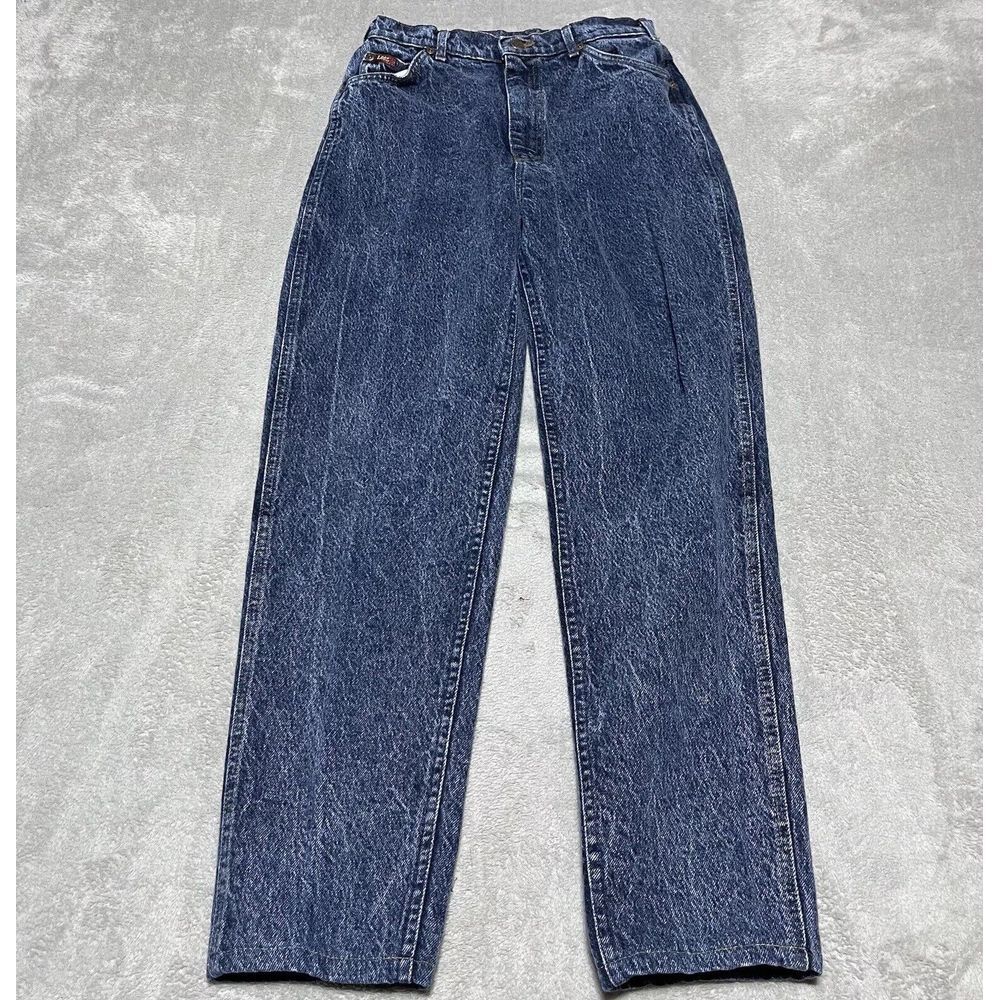 Vintage LEE Jeans Womens 12 Riders‎ High Waist Mom Dark Acid Wash USA
